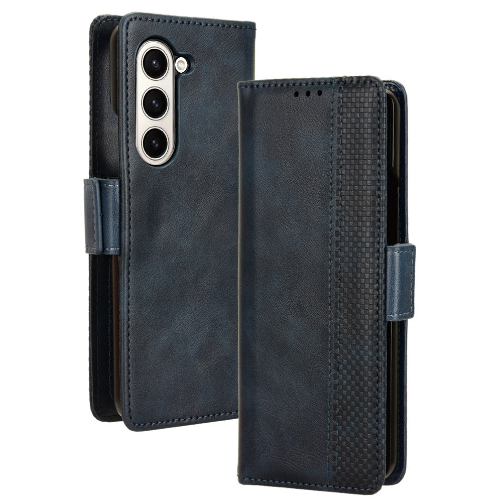 For Samsung Galaxy Z Fold5 5G PU Leather Vintage Phone Case Wallet Stand Shockproof Cover For Samsung Galaxy Z Fold5 5G PU Leather Vintage Phone Case Wallet Stand Shockproof Cover